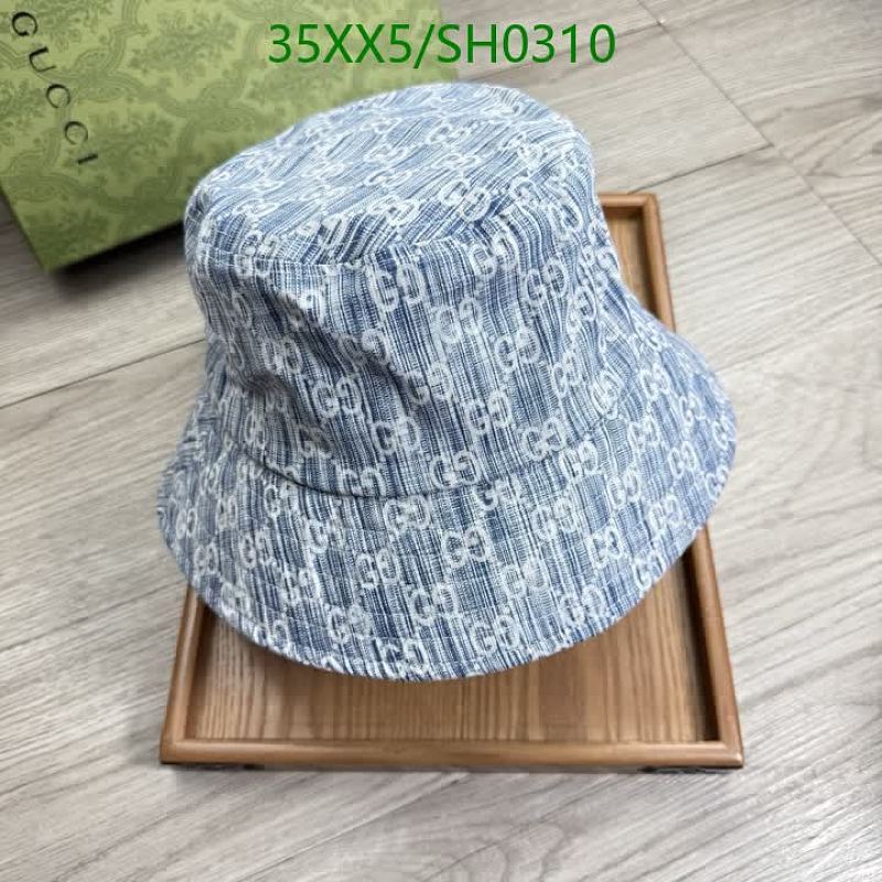 Gucci GG Monogram Denim Bucket Hat - Stylish & Reversible Sun Protection