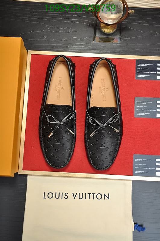 Louis Vuitton Men's Black Monogram Embossed Leather Loafers