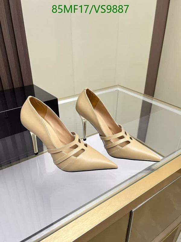 Balmain Women's VS9887 Pointed Toe High Heel Pumps - Elegant Cowhide & Sheepskin