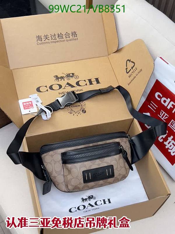 Coach Signature Leather Belt Bag - Brown Monogram Waist Pack