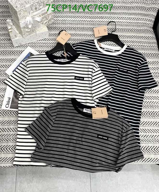 Miu Miu Women's Striped Cotton Short Sleeve T-Shirt - Comfortable & Stylish