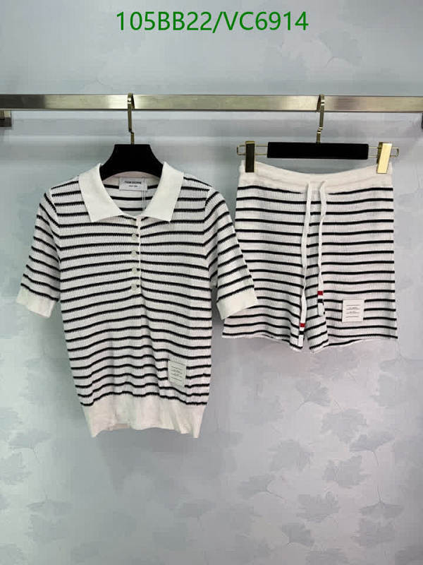Thom Browne Women's Striped Knit Polo Shirt & Shorts Set - Casual & Chic