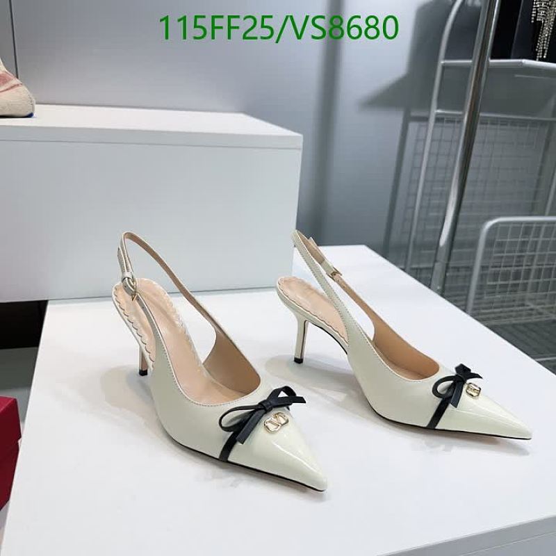 Valentino Women's Slingback Pumps with Bow Detail - White Sheepskin