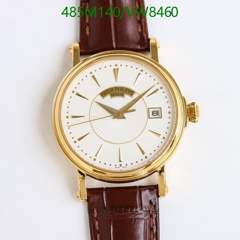 Patek Philippe Automatic Mechanical Watch - Sapphire Crystal & Leather Strap