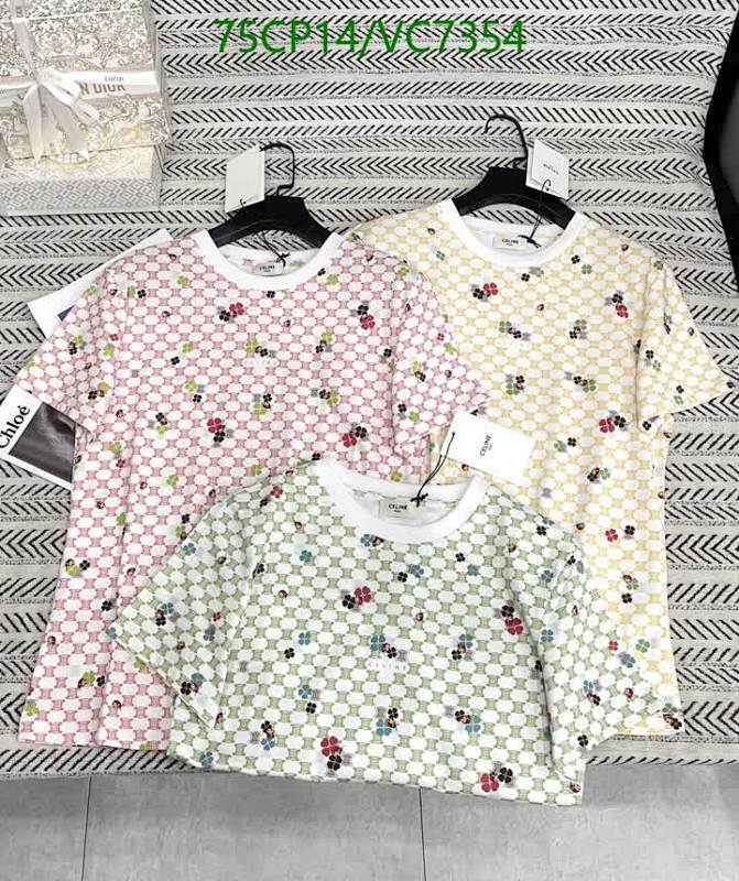 Celine Women's Cotton Crew Neck T-Shirt - Short Sleeve Floral Print Top