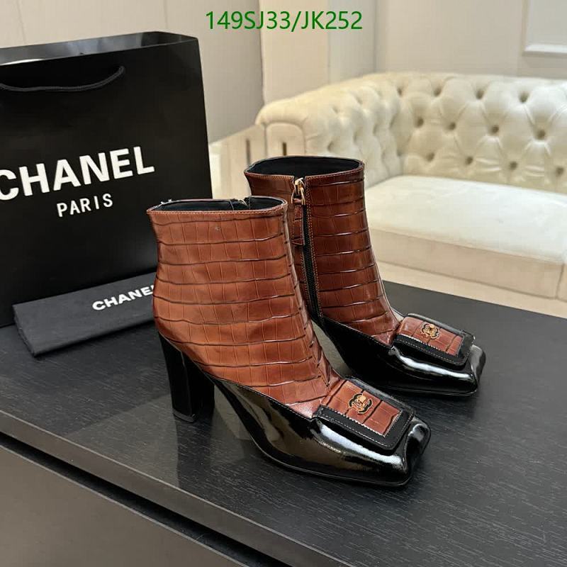 Chanel Women's Alligator Pattern Leather Ankle Boots with Logo Embellishment