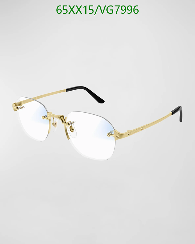Cartier Rimless Oval Eyeglasses Gold Metal Frame Prescription Ready