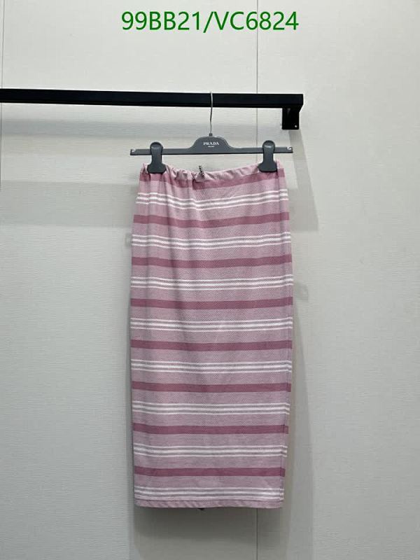 Prada Striped Cotton Midi Skirt for Women - Comfortable & Stylish