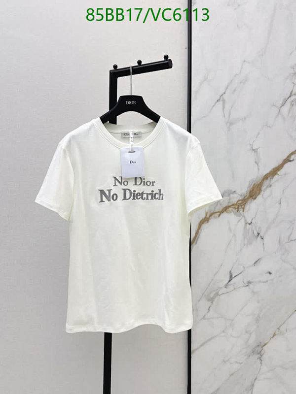 Dior Unisex Cotton T-Shirt with 'No Dior No Dietrich' Print - Comfort & Style