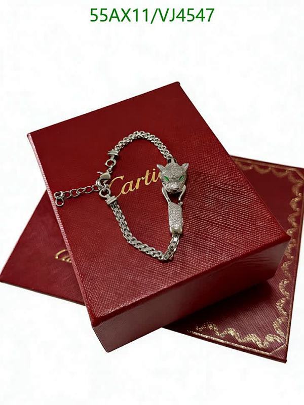 Cartier-Inspired Panther Head Bracelet Silver Plated with Emerald Eyes