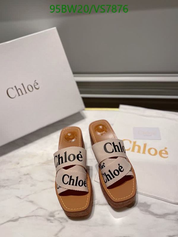 Chloé Woody Slipper Sandals for Women - Canvas & Genuine Leather Outsole