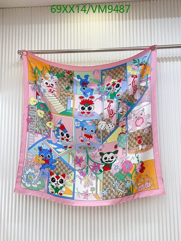 Gucci Silk Scarf with Playful Character Print - Luxurious 90x90CM Accessory