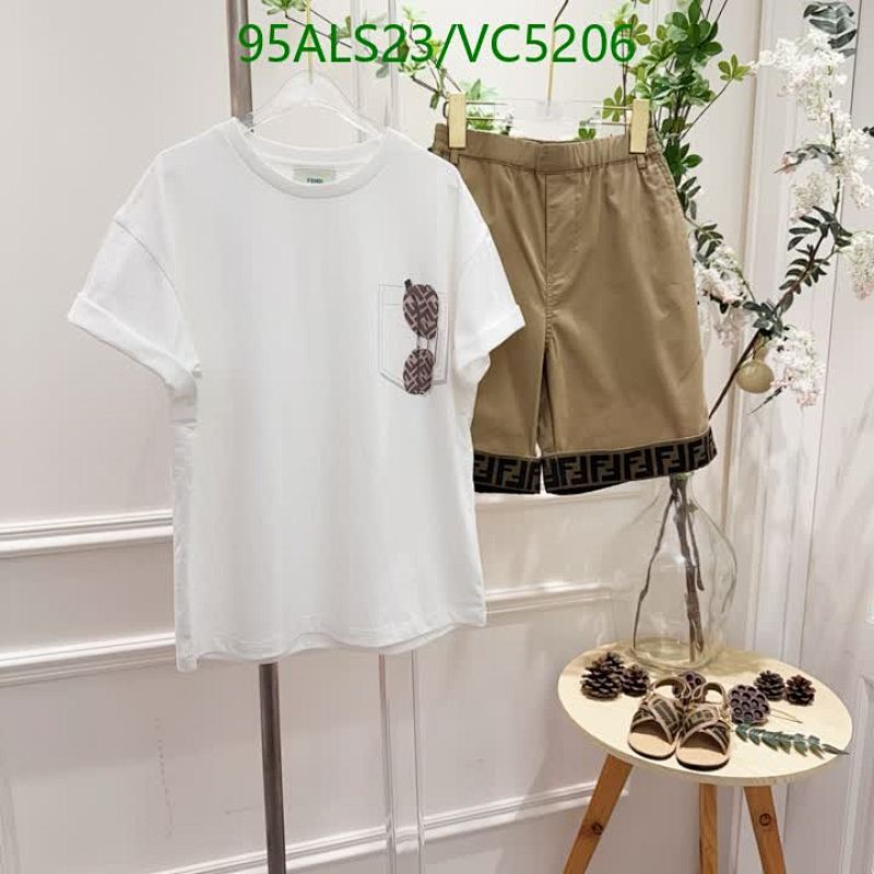 Fendi Kids' Casual Cotton T-Shirt & Shorts Set - Stylish Summer Outfit