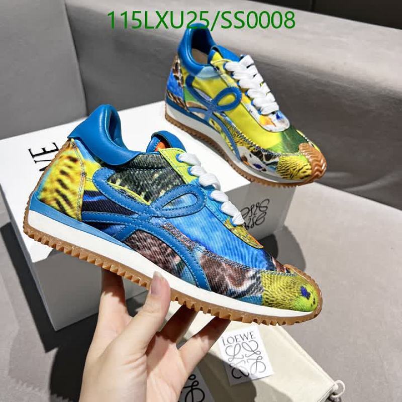 Loewe Men's Flow Runner Sneakers - Vibrant Parrot Print & Comfortable Design