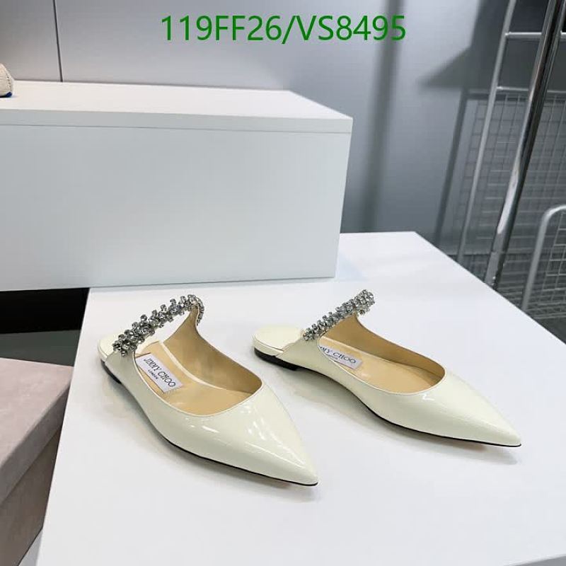 Jimmy Choo Women's White Patent Leather Mules with Crystal Embellishment
