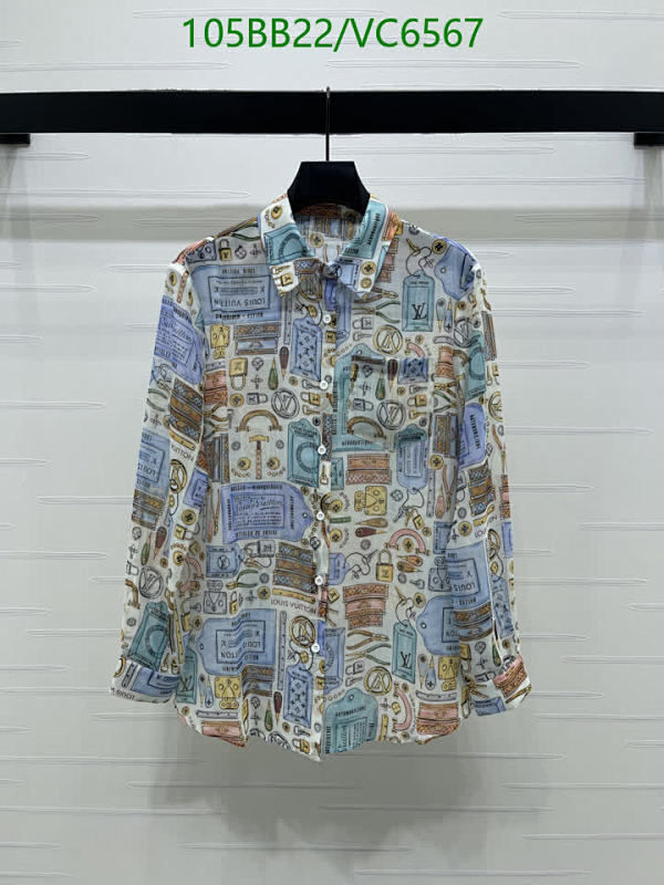 Louis Vuitton Monogram Print Long Sleeve Shirt for Women - Lightweight Polyester