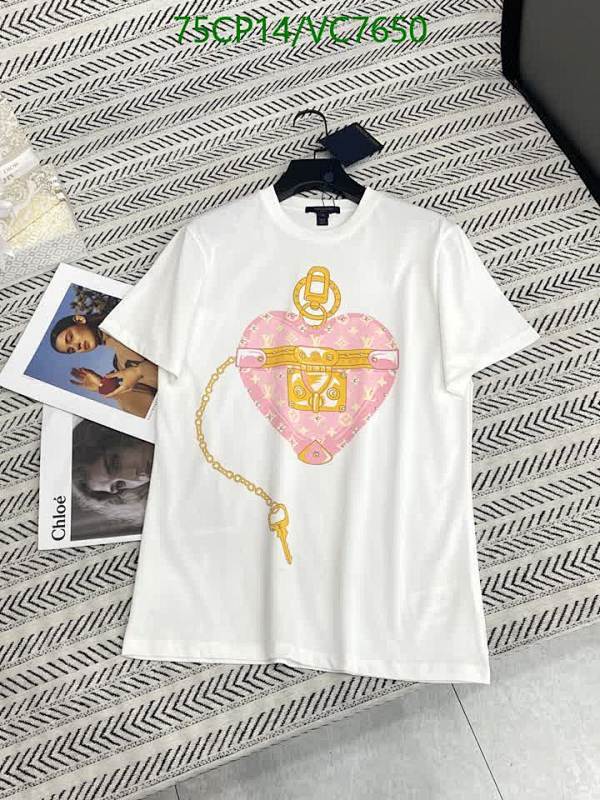 Louis Vuitton Heart Lock Print T-Shirt - Comfortable Cotton Casual Top