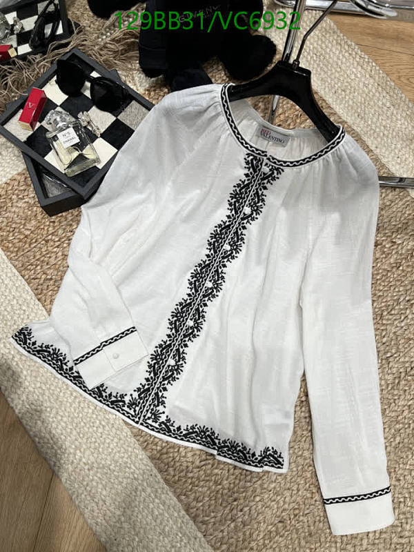Valentino Embroidered Cotton Blouse - Elegant Long Sleeve Top for Women