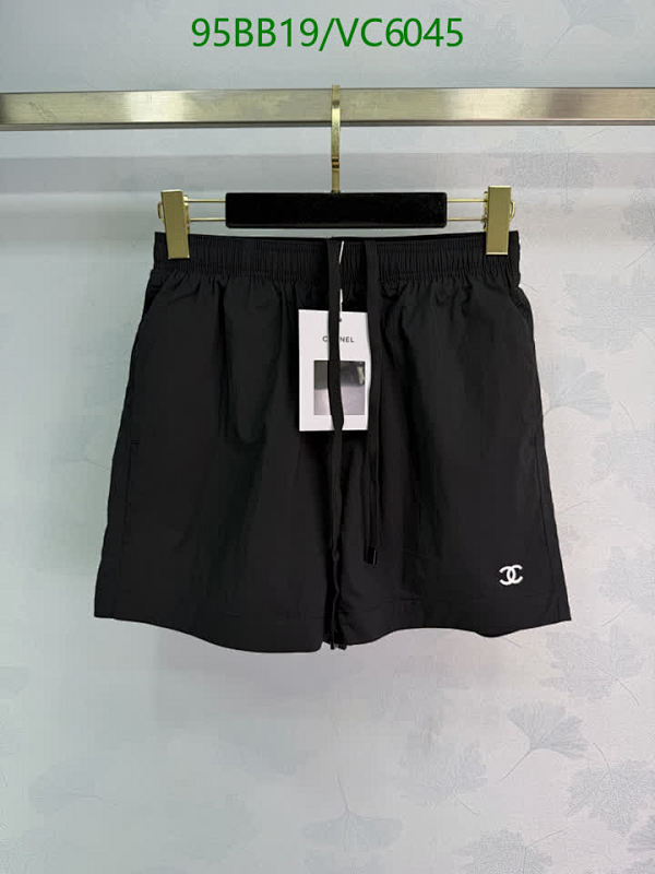 Chanel VC6045 Women's Polyester Fiber Drawstring Shorts - Black