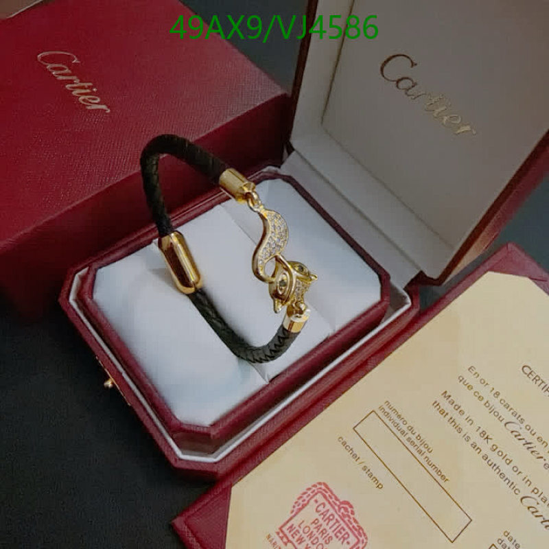 Cartier-Inspired Panther Head Bracelet with Braided Leather Band