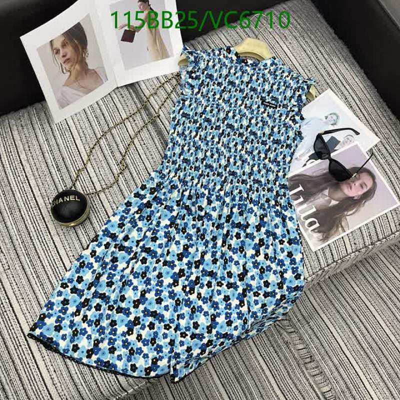 Miu Miu Floral Smocked Mini Dress - Elegant Blue & White Polyester Fiber