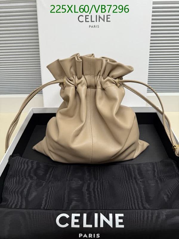 Celine Drawstring Pouch Bag in Luxurious Sheepskin - Elegant & Versatile