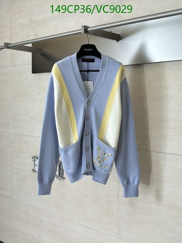 Louis Vuitton Men's Pastel Stripe Cardigan Blue/Yellow/White
