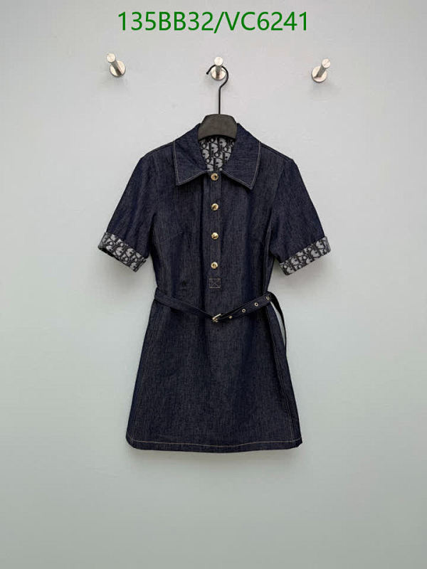 Dior Women's Denim Shirt Dress with Belt - Elegant Short Sleeve Mini Dress