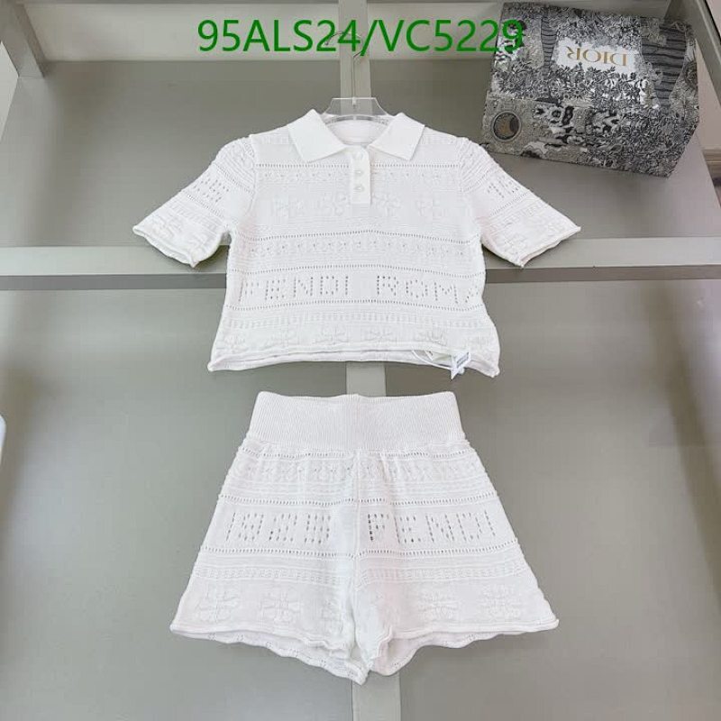 Fendi Kids White Knitted Polo Top & Shorts Set - Comfortable Cotton Blend Outfit