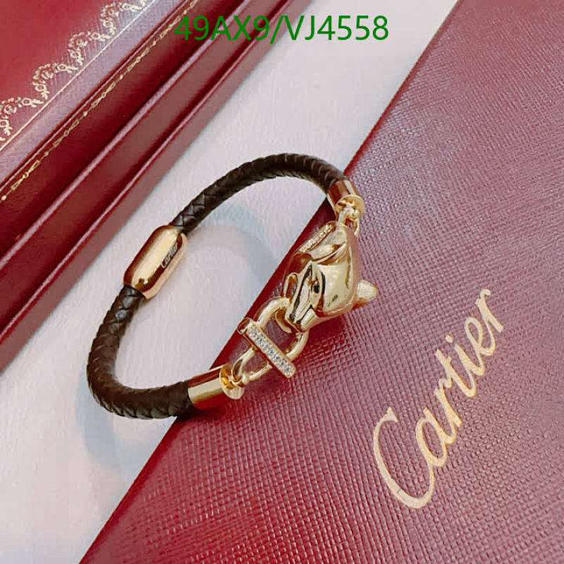 Cartier Panther Head Leather Bracelet - Elegant Gold-Tone & Braided Design