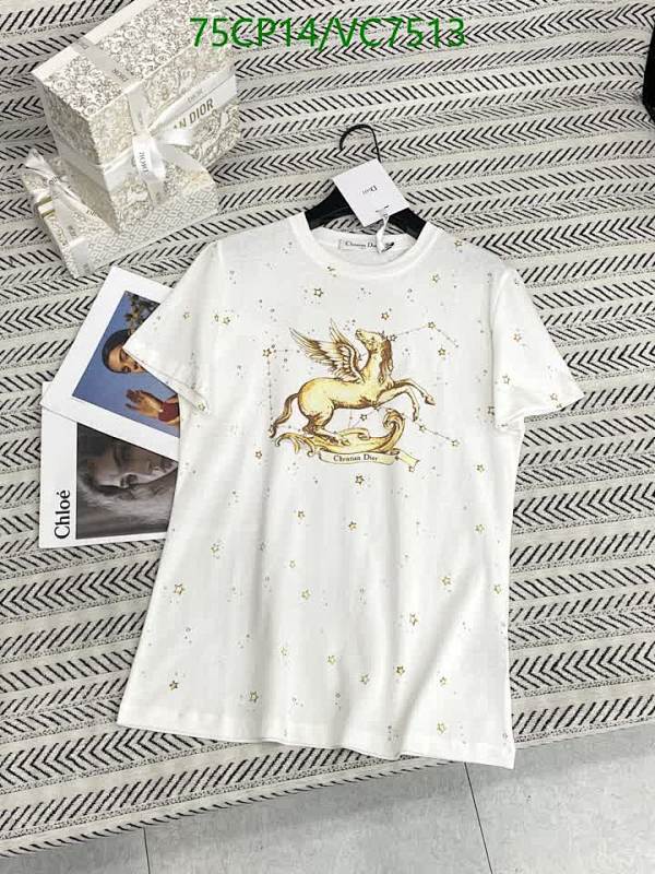 Dior Pegasus Embroidered Cotton T-Shirt - White Casual Short Sleeve Top