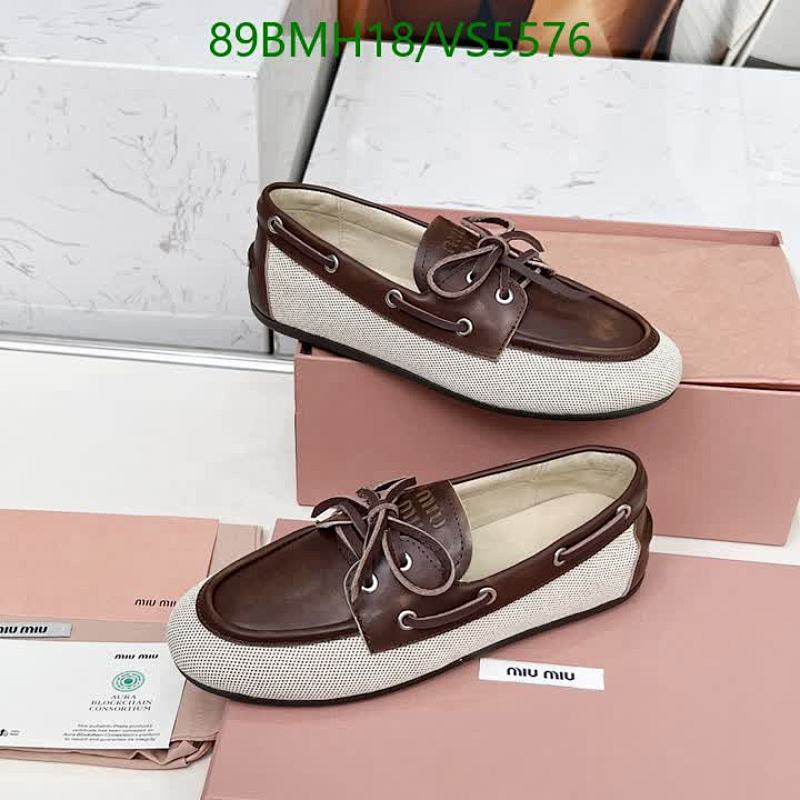 Miu Miu Women's Classic Cowhide Loafers - Stylish & Comfortable Slip-On Shoes