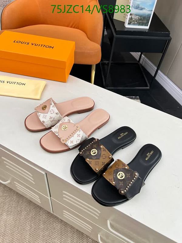 Louis Vuitton Women's Canvas Slide Sandals - Luxury Fashion Footwear