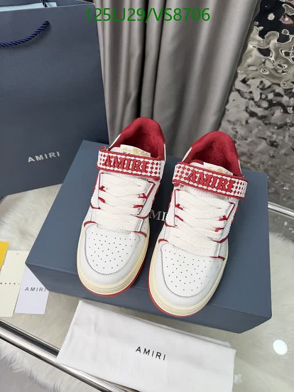 Amiri Women's White & Red Leather Low-Top Sneakers - EU 36-46
