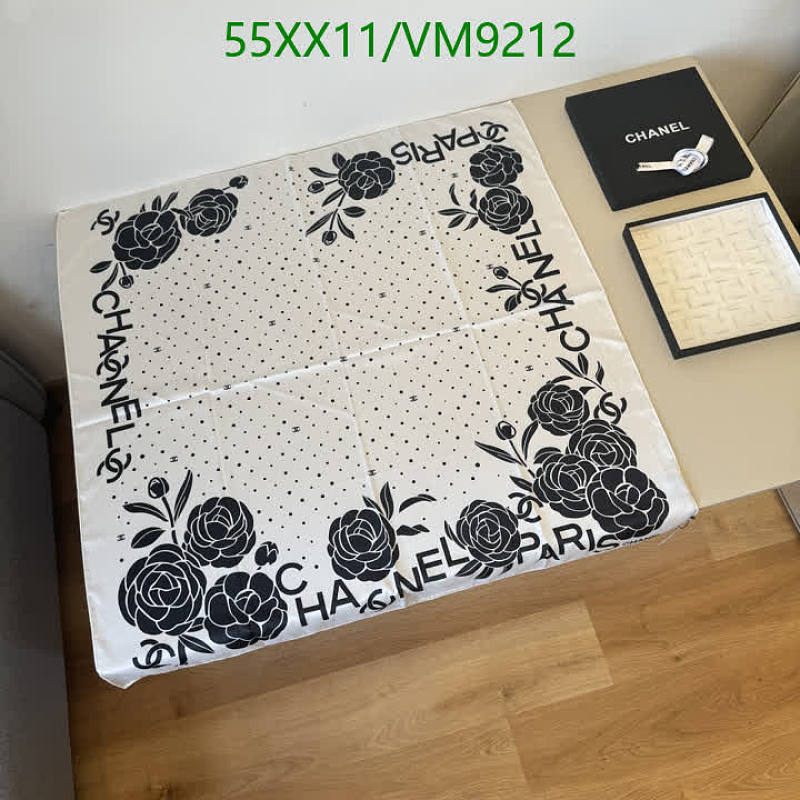 Chanel 90x90cm Real Silk Scarf with Camellia Print