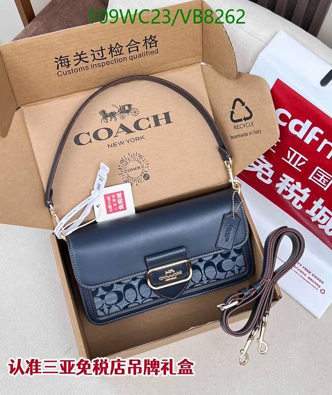 Coach Women's Leather Shoulder Bag with Signature Pattern