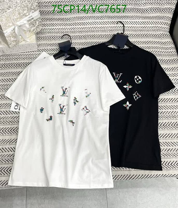 Louis Vuitton Cotton T-Shirt with Monogram Graphic for Men and Women