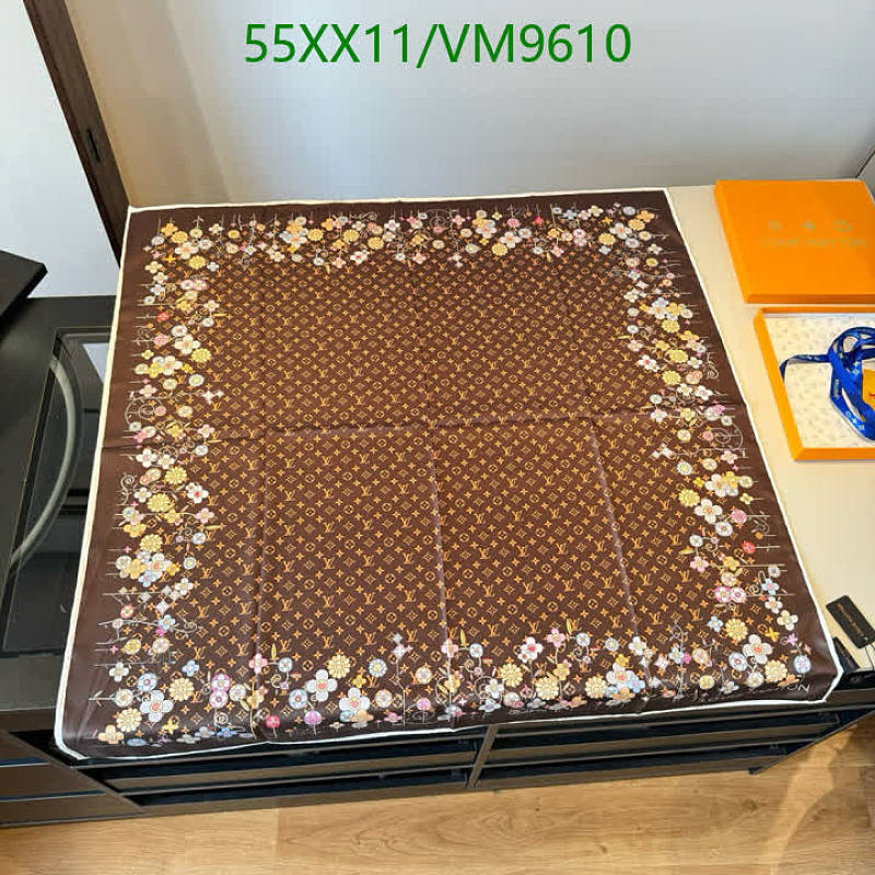 Louis Vuitton Square Mulberry Silk Scarf - 90x90cm Floral Monogram