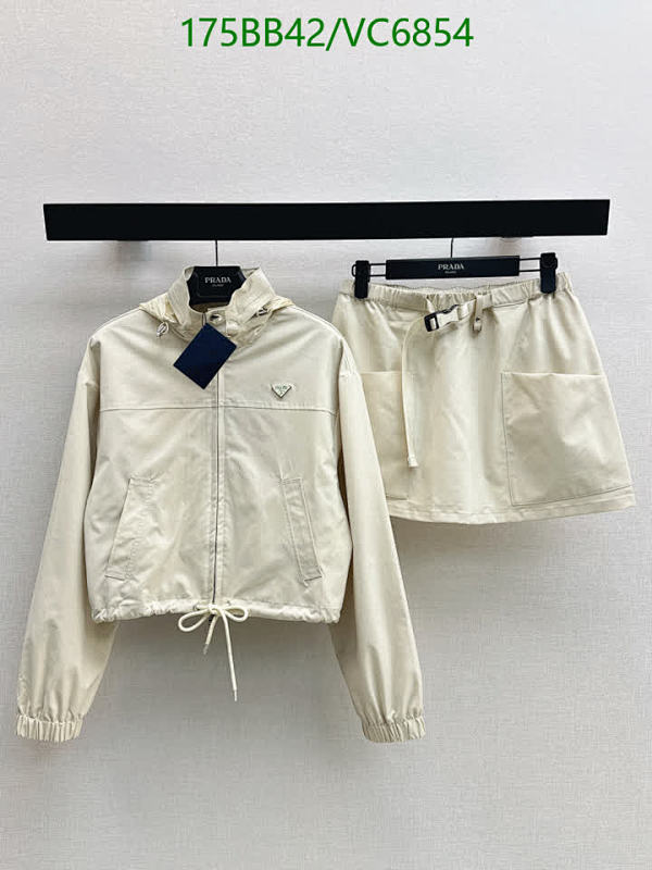 Prada Women's Nylon Cropped Jacket & Skirt Set - Stylish & Comfortable