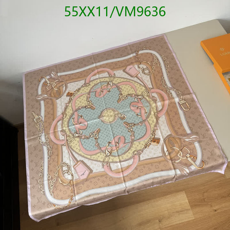 Louis Vuitton 90x90CM Real Silk Scarf VM9636