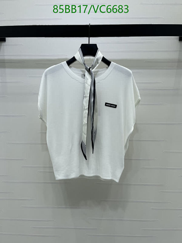 Miu Miu Women's Knitted Short Sleeve Top with Scarf - Stylish & Comfortable