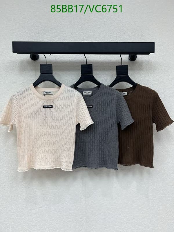 Miu Miu Women's Knitted Short Sleeve Top - Stylish & Comfortable Everyday Wear