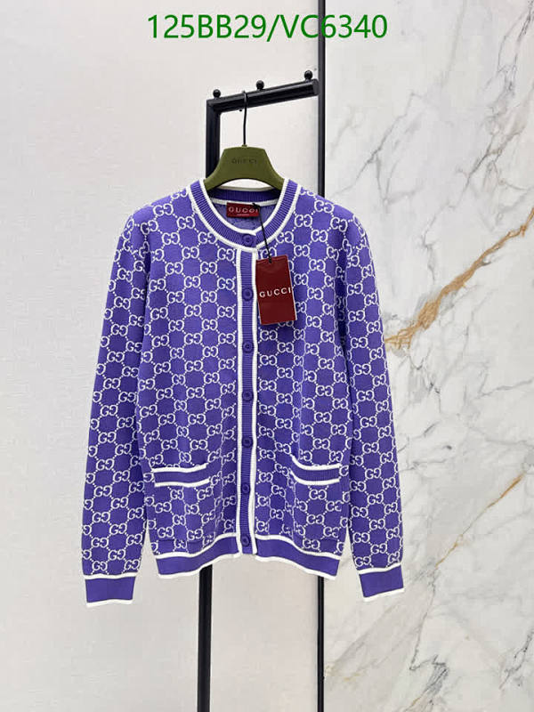 Gucci Women's GG Monogram Knitted Cardigan - Luxurious Wool Blend Sweater