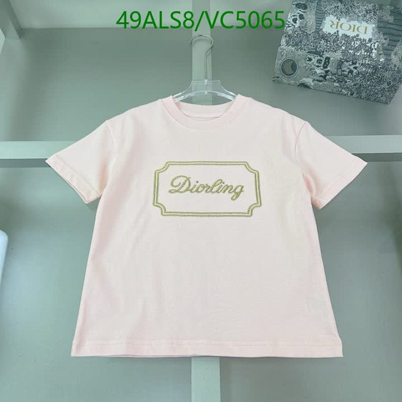 Dior Kids' "Diorling" Embroidered Cotton T-Shirt - VC5065