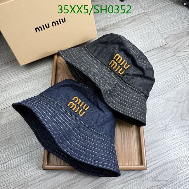 Miu Miu Denim Bucket Hat - Stylish & Reversible Design for Everyday Wear