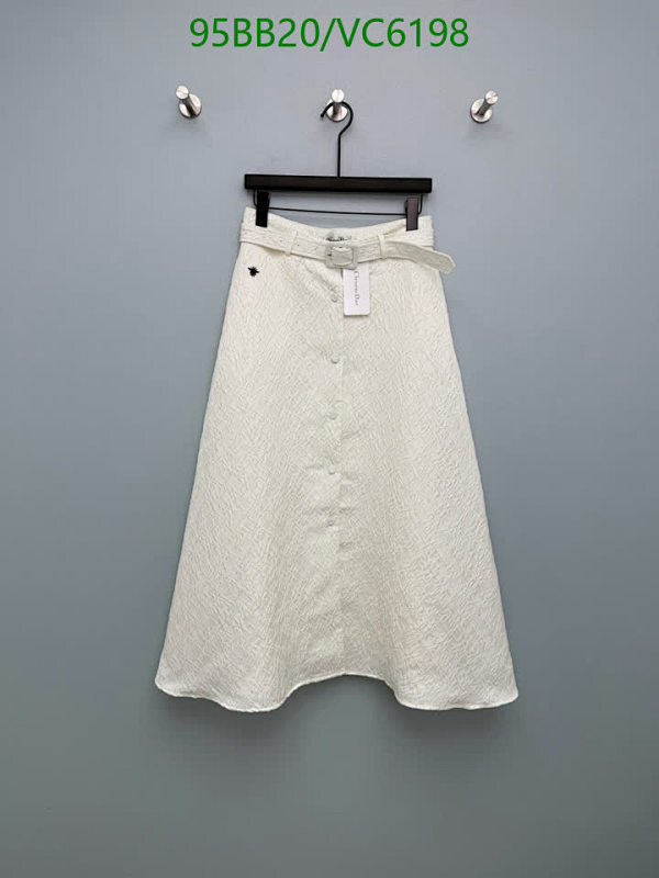Dior Elegant White A-Line Skirt with Belt - Chic & Versatile Polyester
