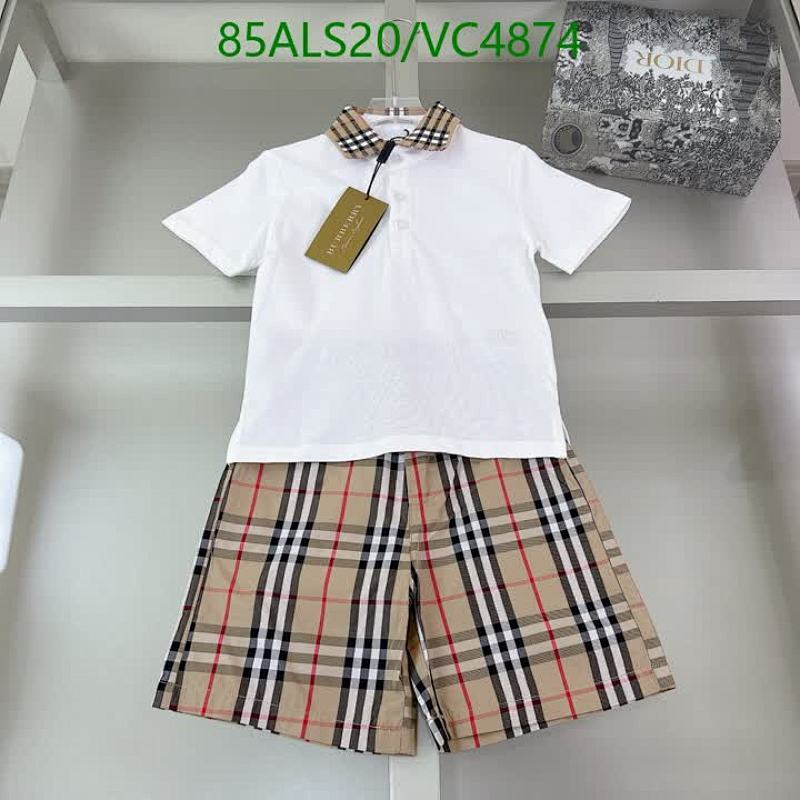 Burberry Kids' Classic Plaid Collar Polo & Shorts Set - Comfortable Cotton Outfit