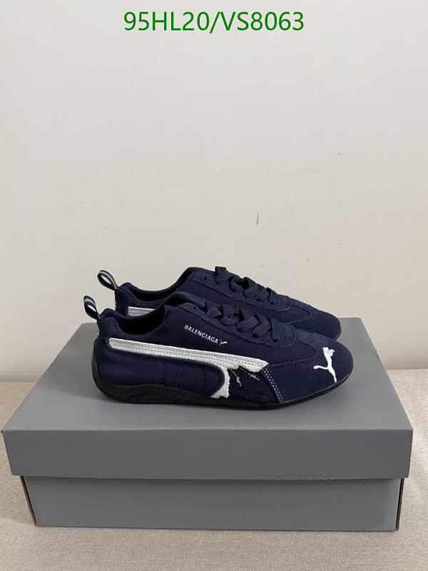 Balenciaga Women's Navy Suede Low-Top Sneakers - EU 36-45