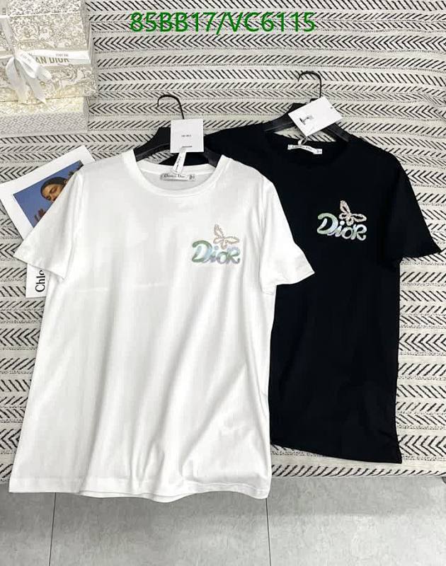 Dior Butterfly Logo Cotton T-Shirt for Women - Short Sleeve Crew Neck Top