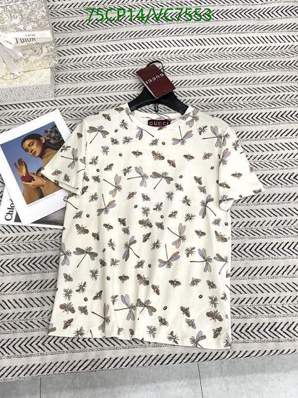 Gucci Cotton Dragonflies and Bugs Print T-Shirt - Casual & Stylish Top